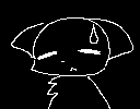a drawing of a cat with a sweat drop, expressing exasperation