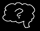 an outline of an empty brain